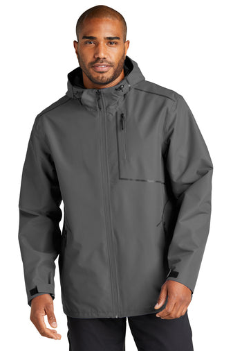 Optimal Jacket - Port Authority J920 Graphite with Embroidered Right Chest Logo