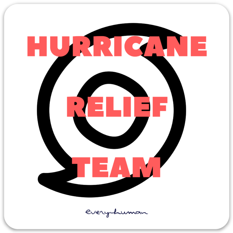 HRT Hurricane Relief Team Magnet/Sticker - 4" x 4"